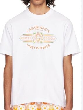 Casablanca White "Unity Is Power" Graphic Tee